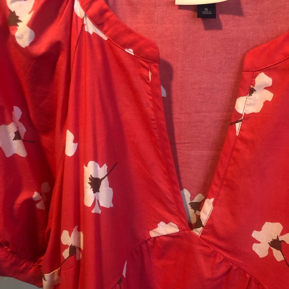 Coral Floral Dress - Picture 2 of 3